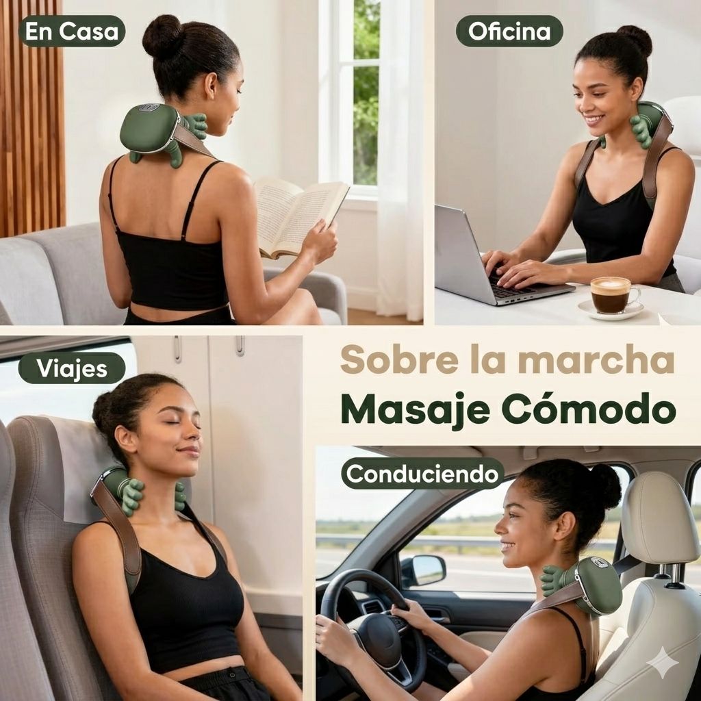 Nuevo NeckZen™ - Masajeador Térmico Inteligente para Cuello y Hombros