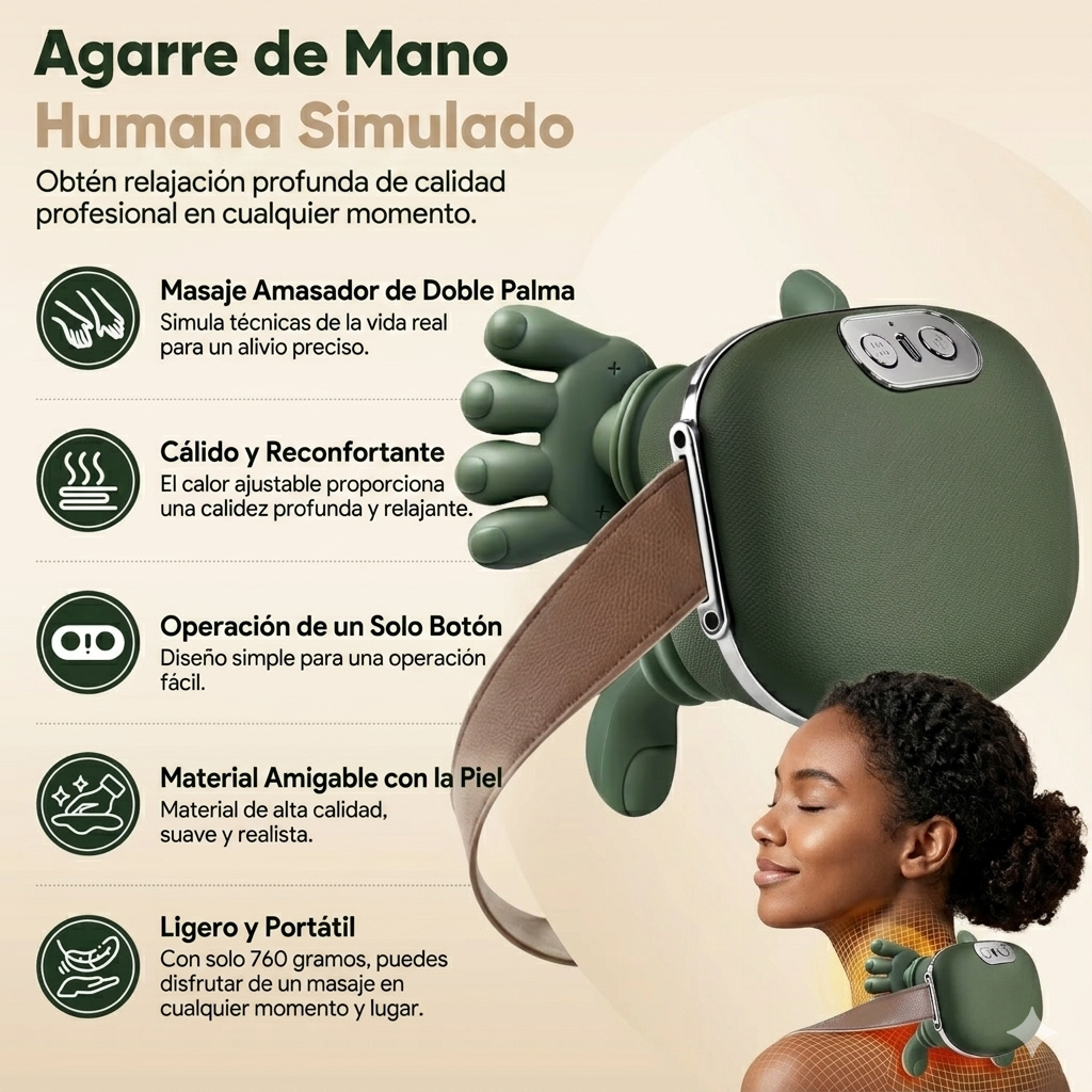 Nuevo NeckZen™ - Masajeador Térmico Inteligente para Cuello y Hombros