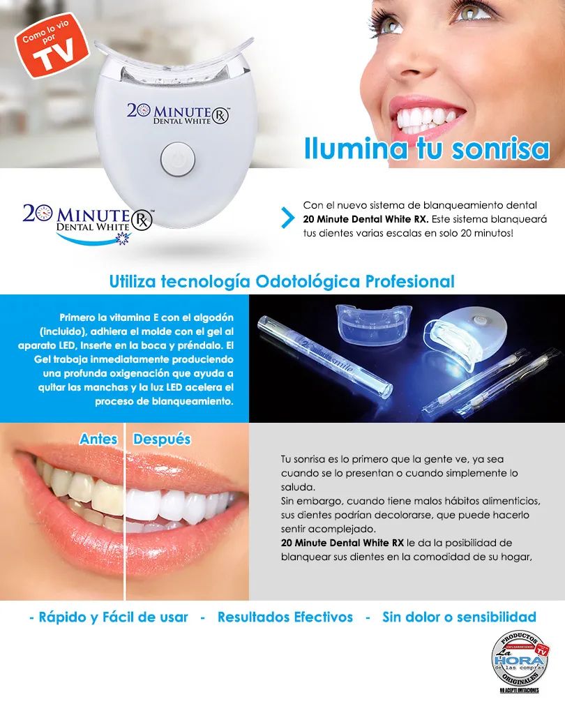 NUEVO BLANQUEADOR DENTAL KIT WHITE
